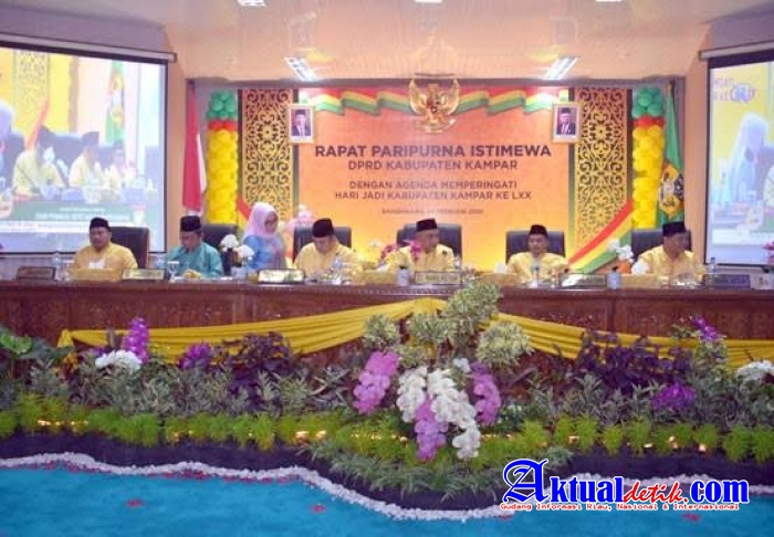 DPRD Kampar Gelar Rapat Paripurna Istimewa Untuk Peringati HUT Kampar ke-70